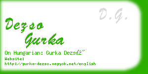 dezso gurka business card